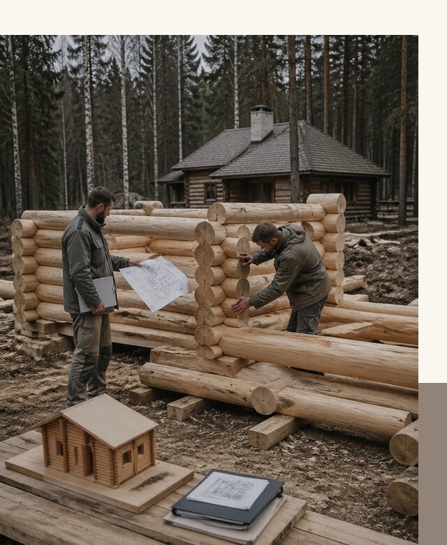 Проектирование и строительство домов из бревна в Анжере-Судженске